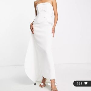 ASOS tuxedo white dress